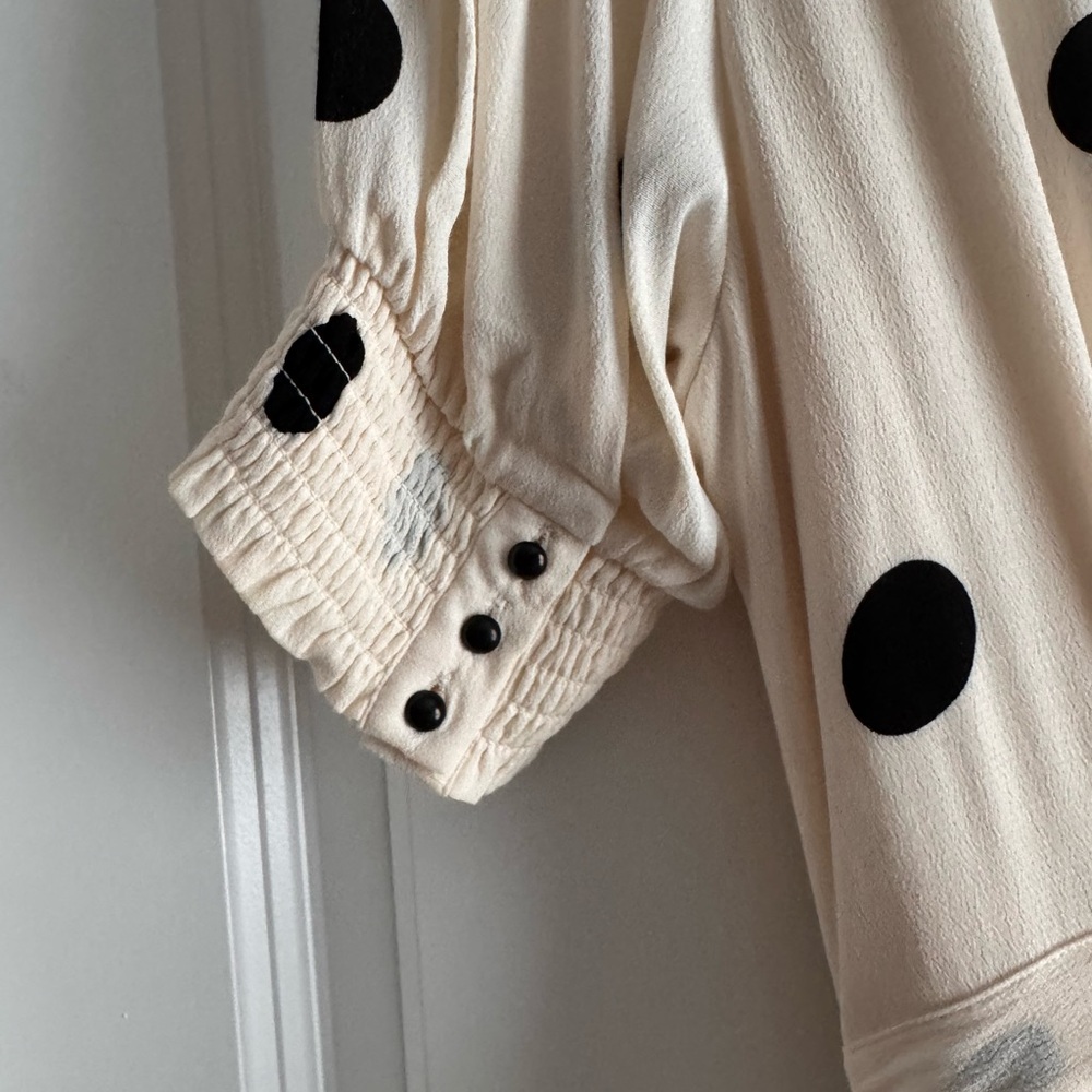 Anthro Maeve white polka dot dress size 8 Anthropologie - Picture 10 of 11